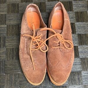 Cole Haan Women’s Tan Suede Derby Shoes